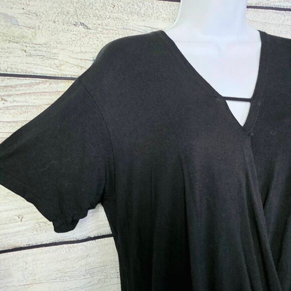 American Eagle Black Wrap Style Top M - Picture 3 of 8